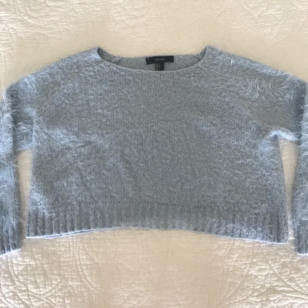 Baby Blue Fuzzy Sweater 🎀