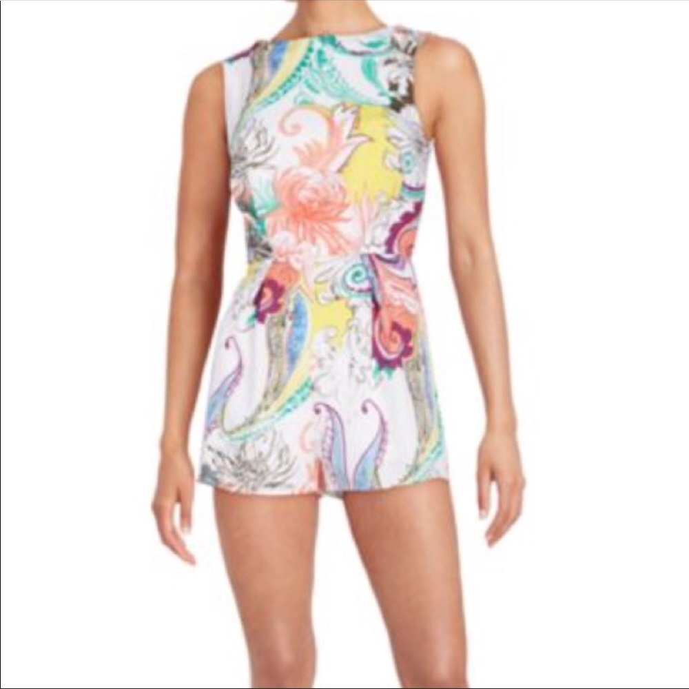 Saks Fifth RED Kaleidoscope-Print Short Jumpsuit