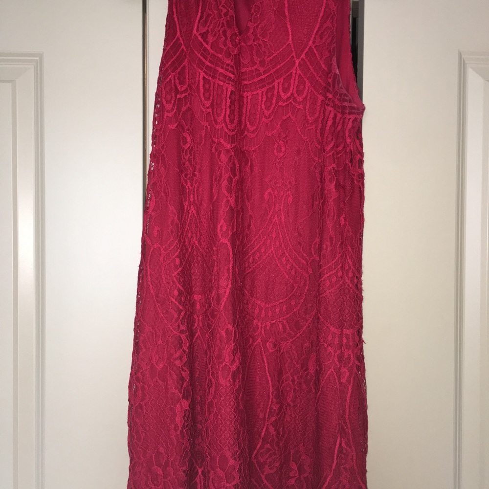 cute red lace mini dress - Picture 4 of 5