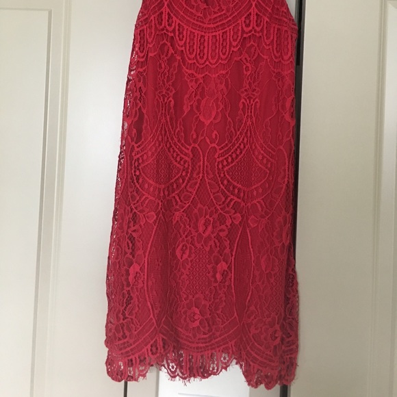 cute red lace mini dress - Picture 3 of 5
