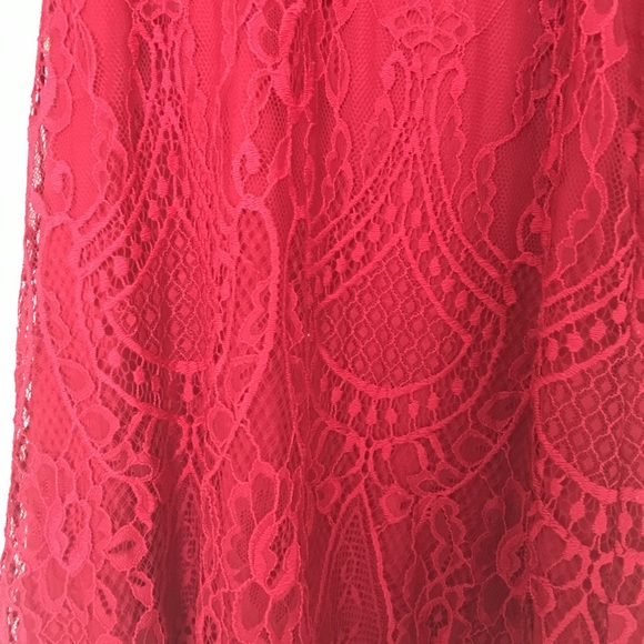 cute red lace mini dress - Picture 5 of 5