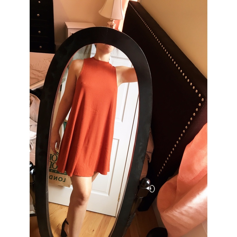 High neck dress!