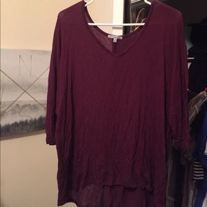 Burgundy top