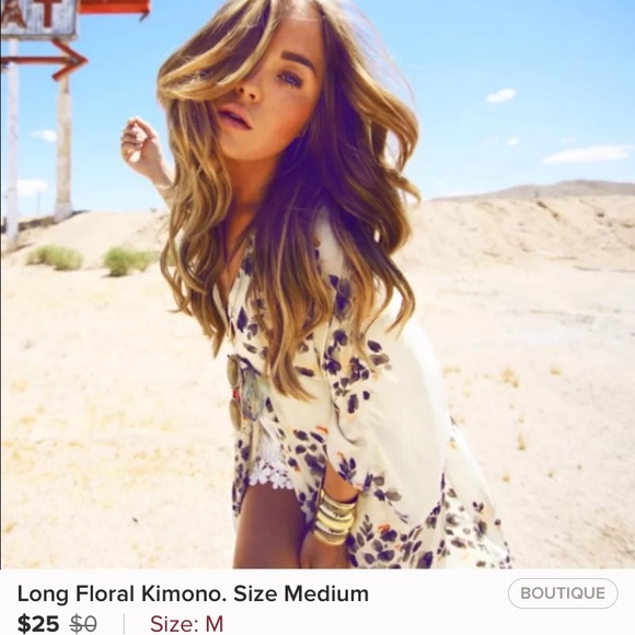 Long Floral Kimono - Picture 7 of 8