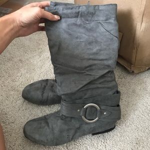 Gray boots