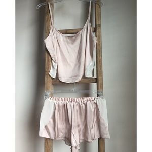 🎀 ASOS • NWT• Blush Silky Pajama Set • sz S 🎀