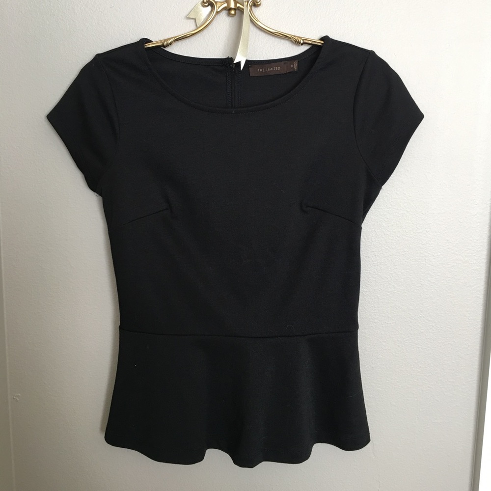 Limited black peplum top