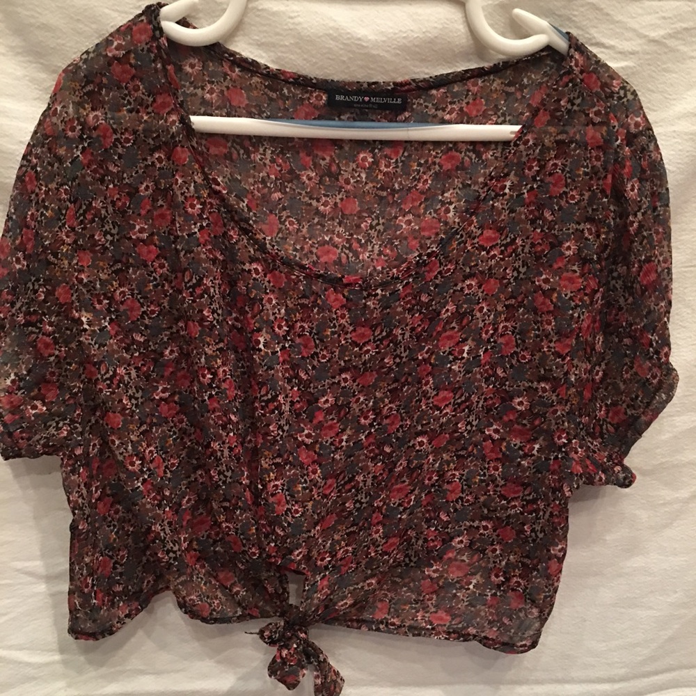 Brandy Melville Tie Crop Top