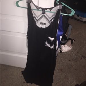 Sheer black and white tank