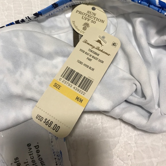 Tommy Bahama Hi Waist Blue Ikat Swimsuit bottom - Picture 6 of 6