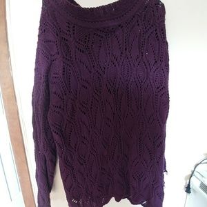 Extra long crochet sweater