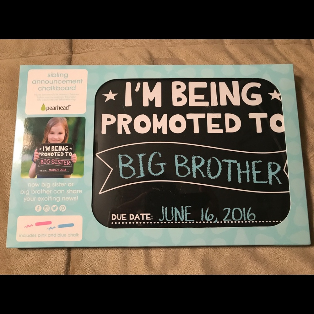 Sibling Announcement Chalkboard