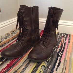 Brown Lace Up Boots