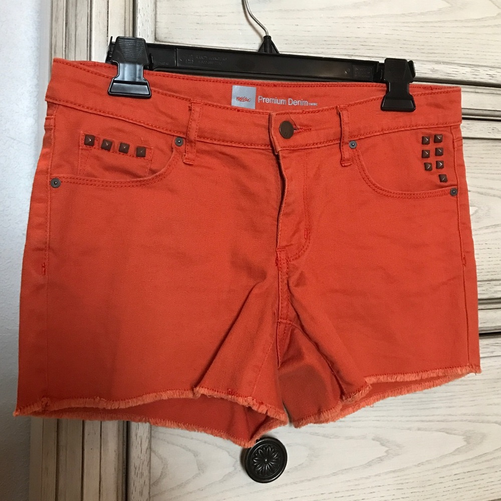 Mossimo Orange Denim Shorts