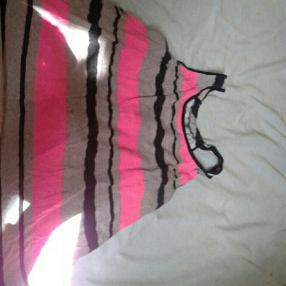 Gray,black,and pink Tank top