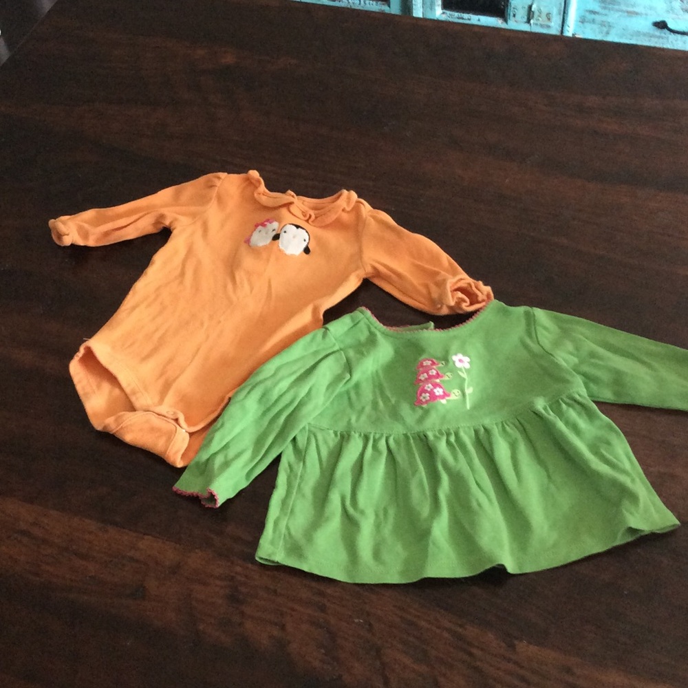 Lightly worn onesie and swing top