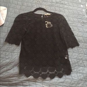NWT BLACK LACE BLOUSE