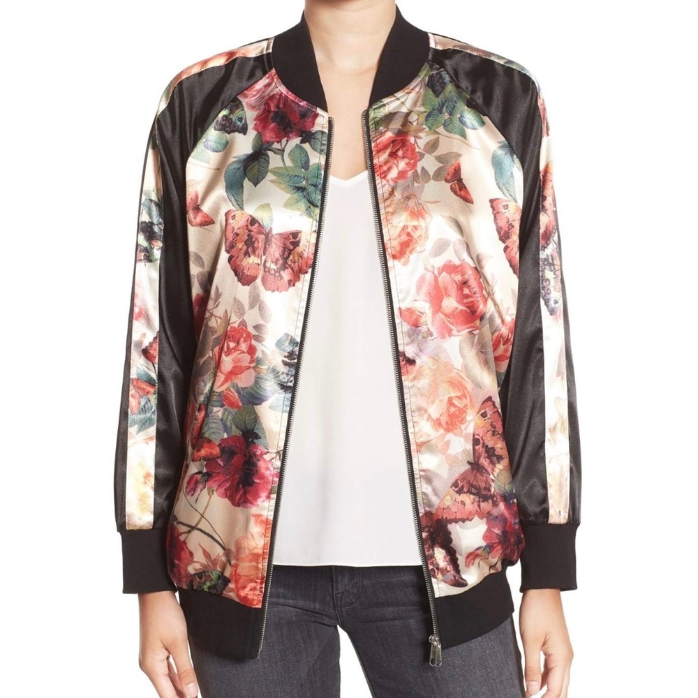 🔥 NWT! 2in1 Oversized Satin Bomber