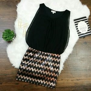 Emerald Sundae dress black and gold sz medium