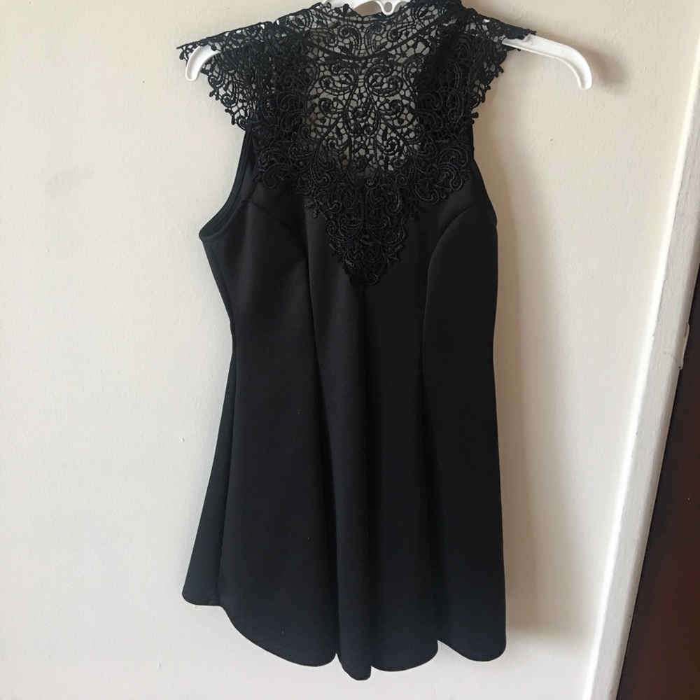 Black pleated dress