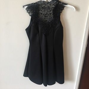 Black pleated dress