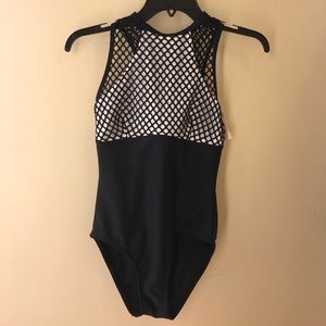 Black one piece bathing suit