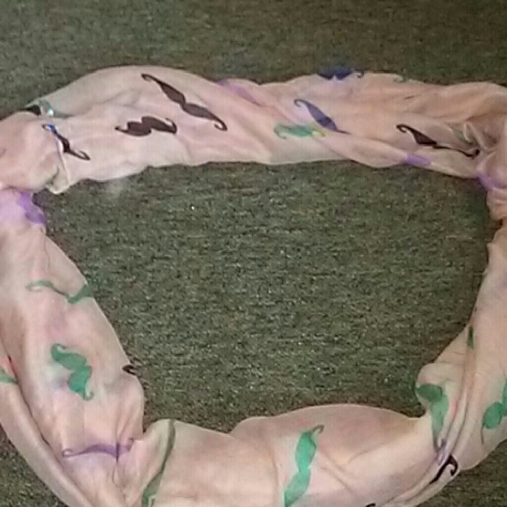 Mustache Infinity Scarf