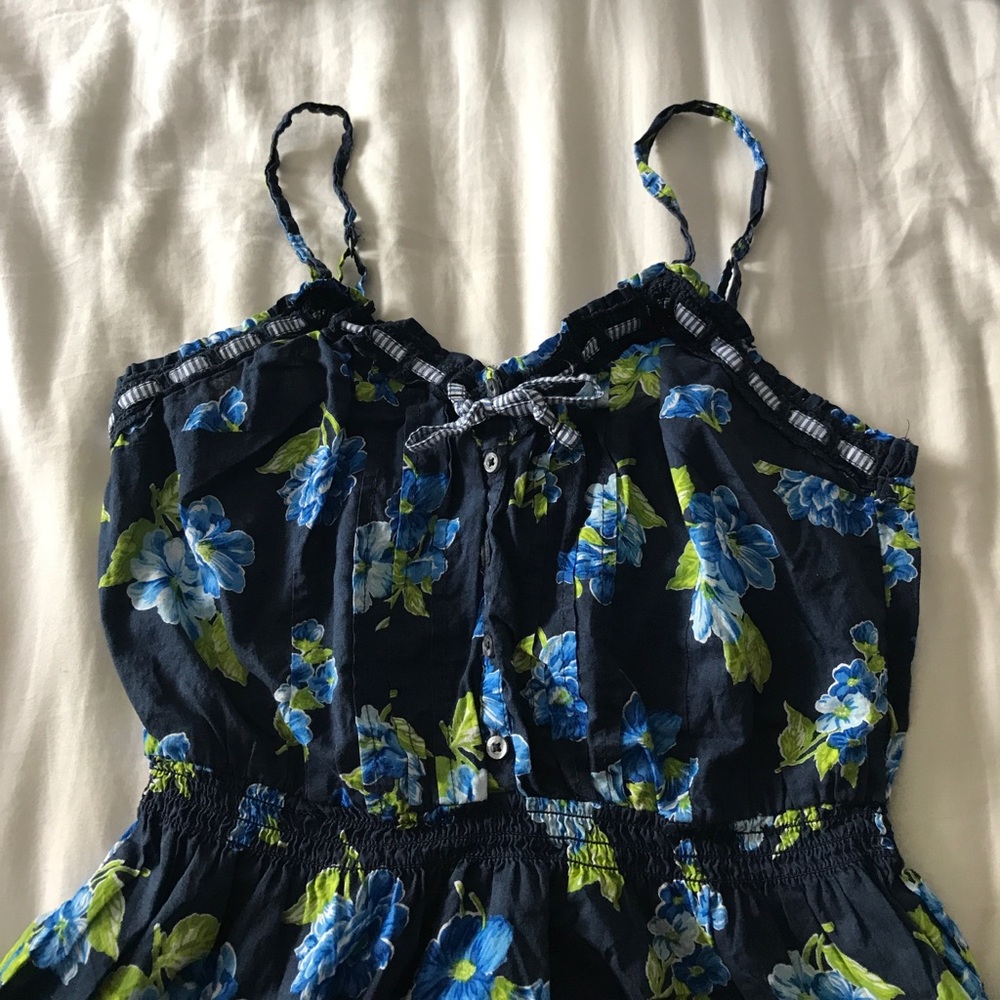 Blue Floral Hollister Tank