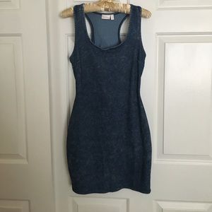 Denim bodycon mini dress