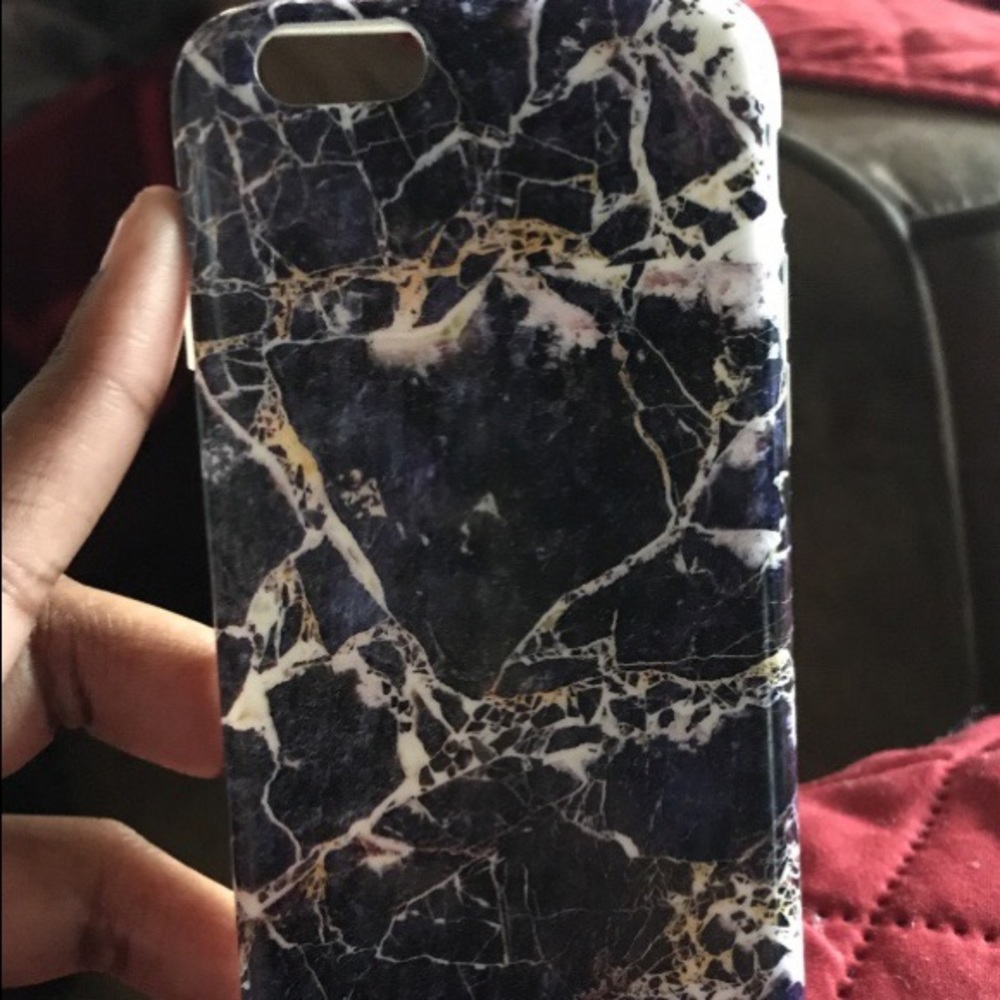 Midnight Lightning Streak iPhone 6S Marble Case