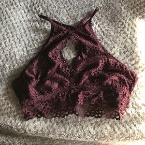 Purple keyhole bralette