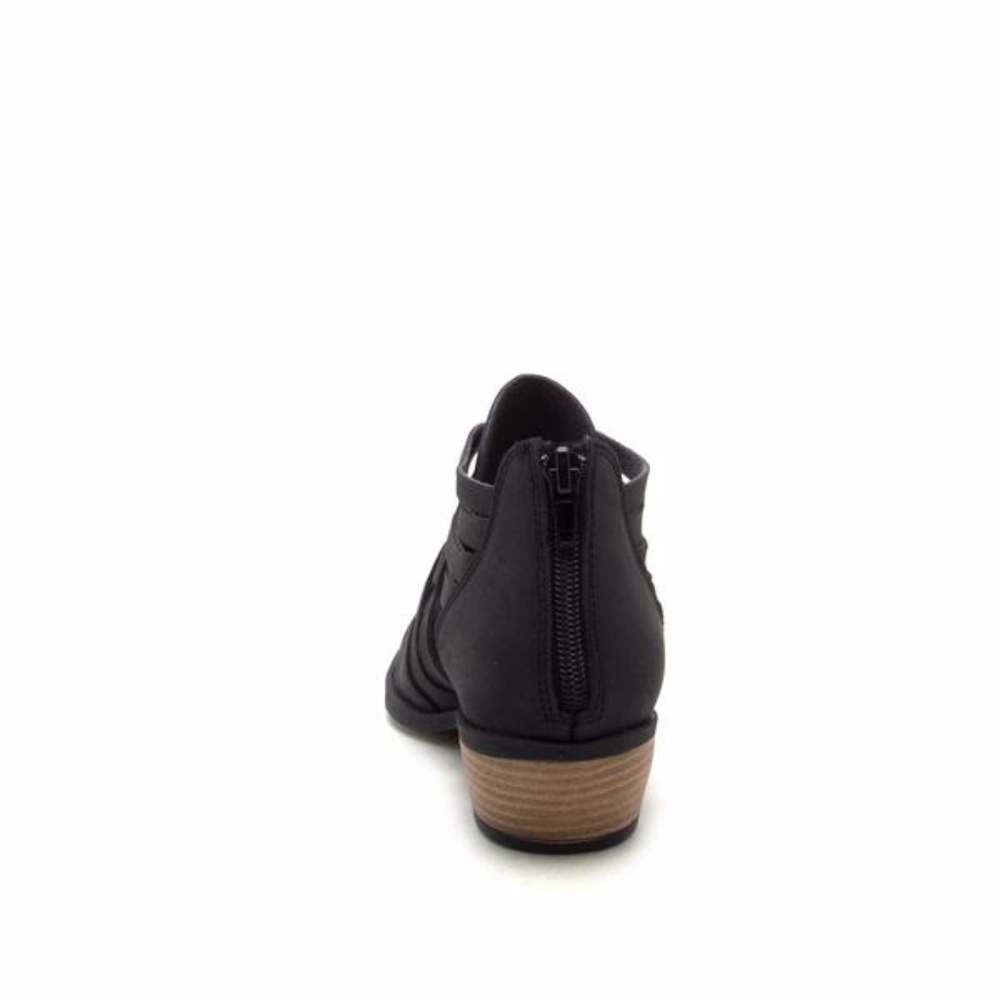 Qupid Strappy Black Ankle Booties - Picture 5 of 6