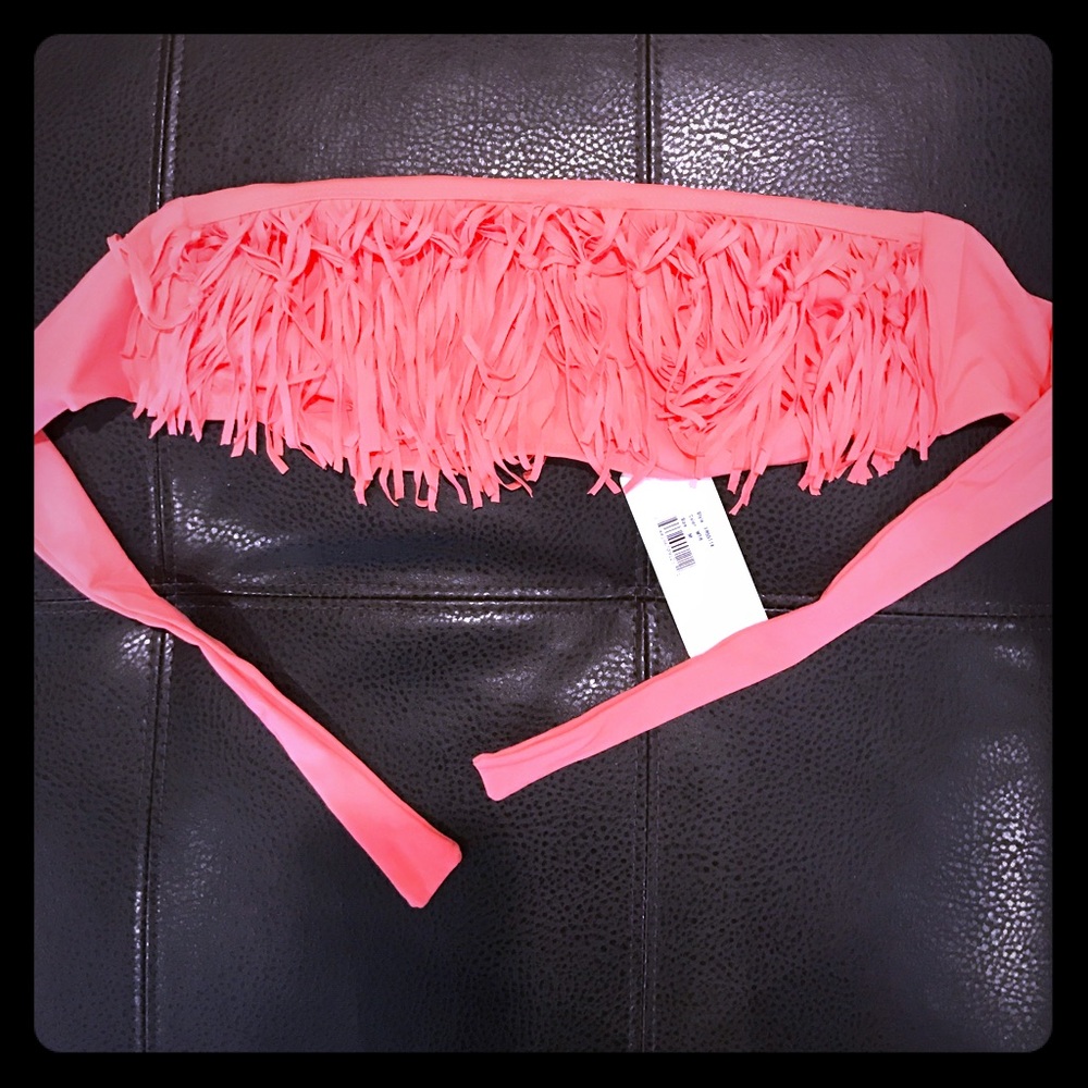 L Space strapless bikini top with tag