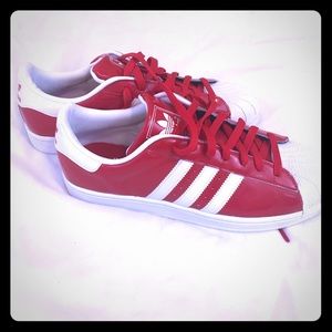 Red Adidas shoes//Worn once