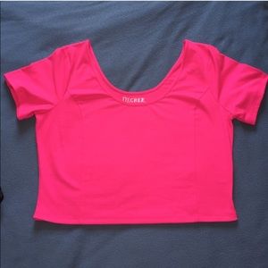Hot pink crop top 👚