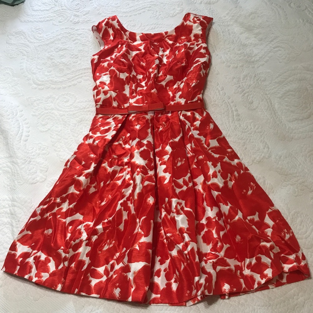 Danny and Nicole Red Floral Dress