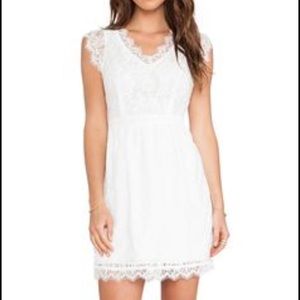 MM Couture white lace dress