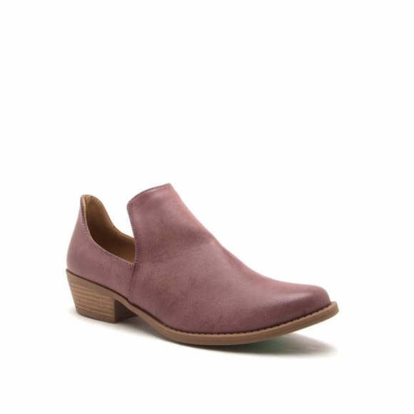 Dusty Mauve Slip-On Ankle Booties - Picture 2 of 6
