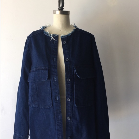 Zara Jackets & Blazers - Zara Frayed Denim Jacket