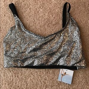 ONZIE Metallic Cage-Back Bra