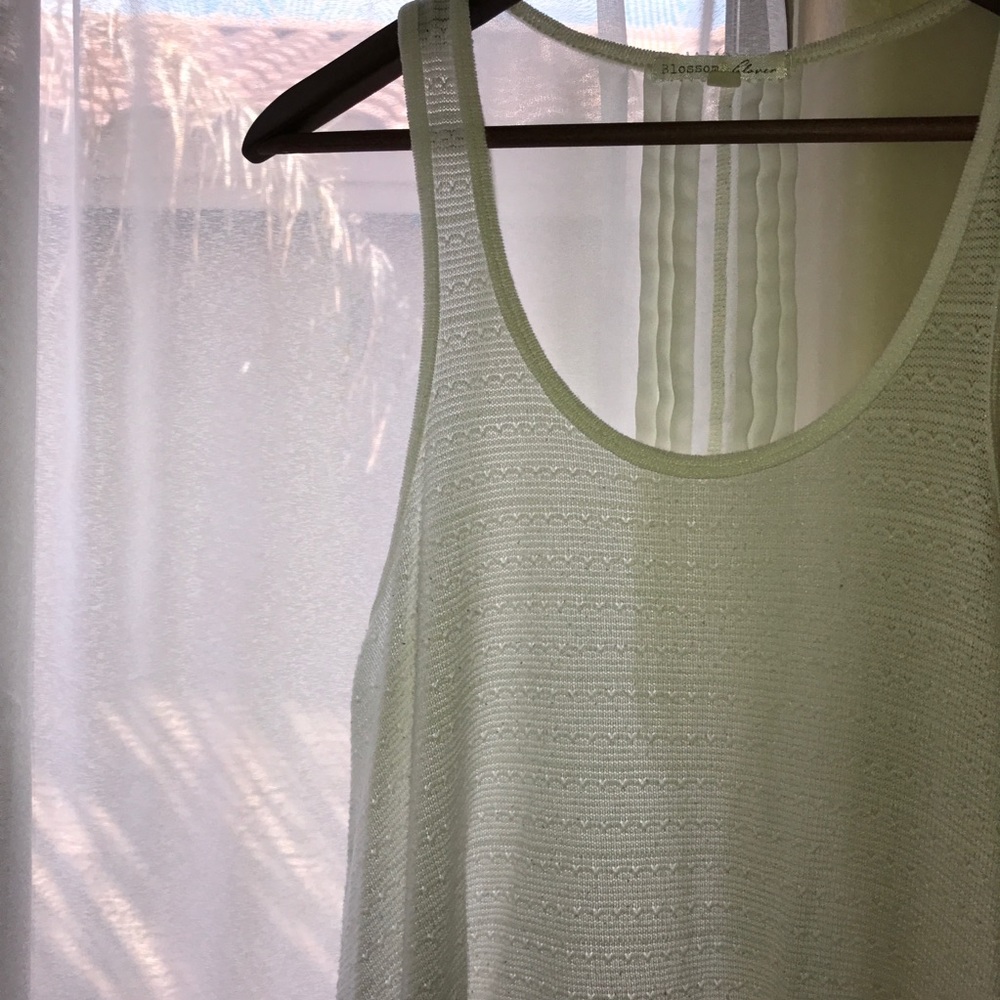 Sheer white hi-lo tank Size Large