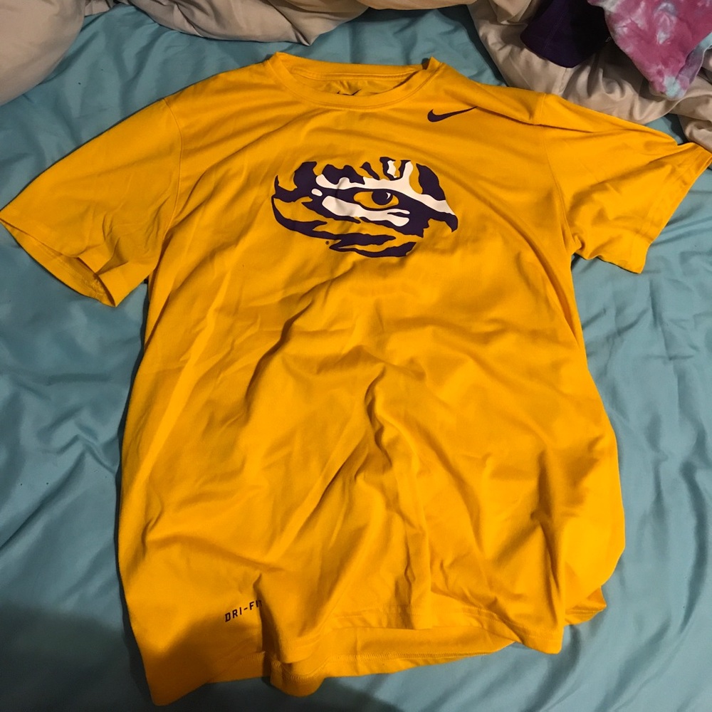 Large gold LSU shirt