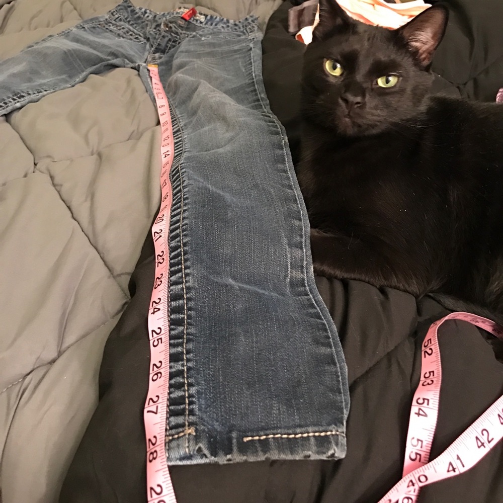 Size 24 Petite (00 Short) dark destroyed skinnies!