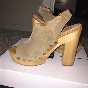Olive Suede heels