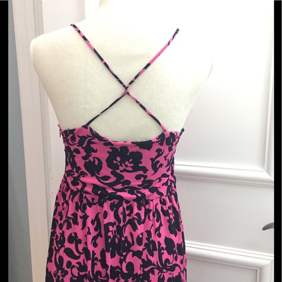 MILLY 100% silk Floral Maxi Dress Medium - Picture 4 of 9