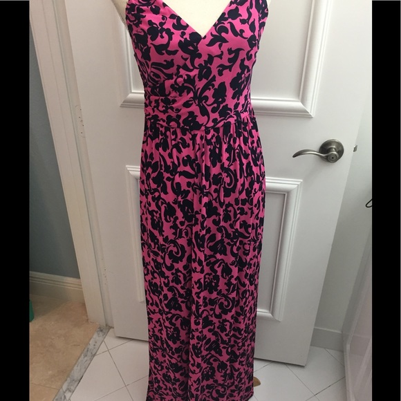 MILLY 100% silk Floral Maxi Dress Medium - Picture 2 of 9