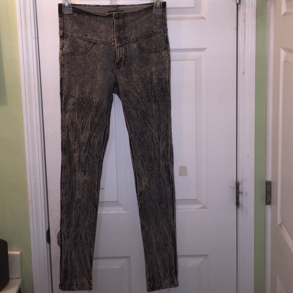 Always A Thrill High Waisted Paint Jeans/Jeggings