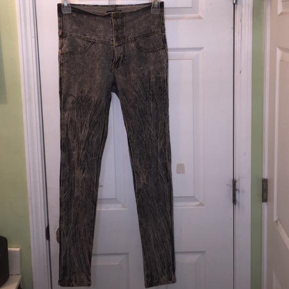 Always A Thrill High Waisted Paint Jeans/Jeggings - Picture 1 of 5