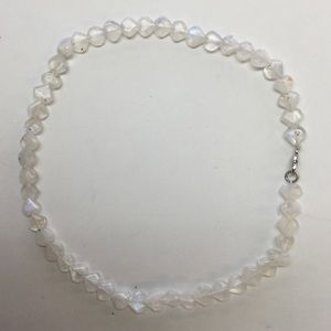 Rainbow Moonstone Heart Necklace