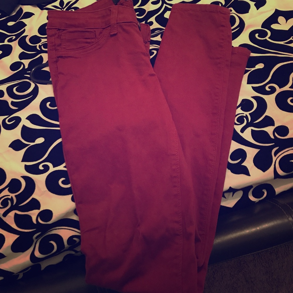 Cello red skinny jeans